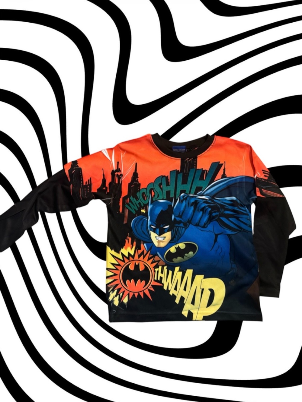 Batman Graphic Long-Sleeve - Orange, Black & Blue